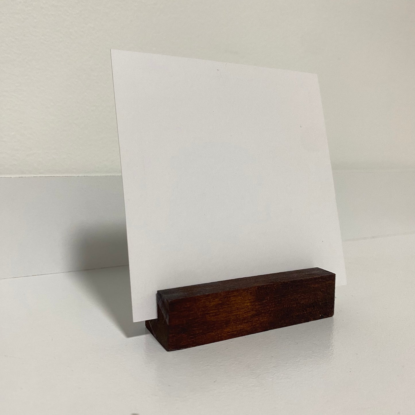 Dark Wood Card Stand